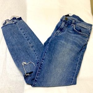 Current Elliot ripped knee skinny jeans